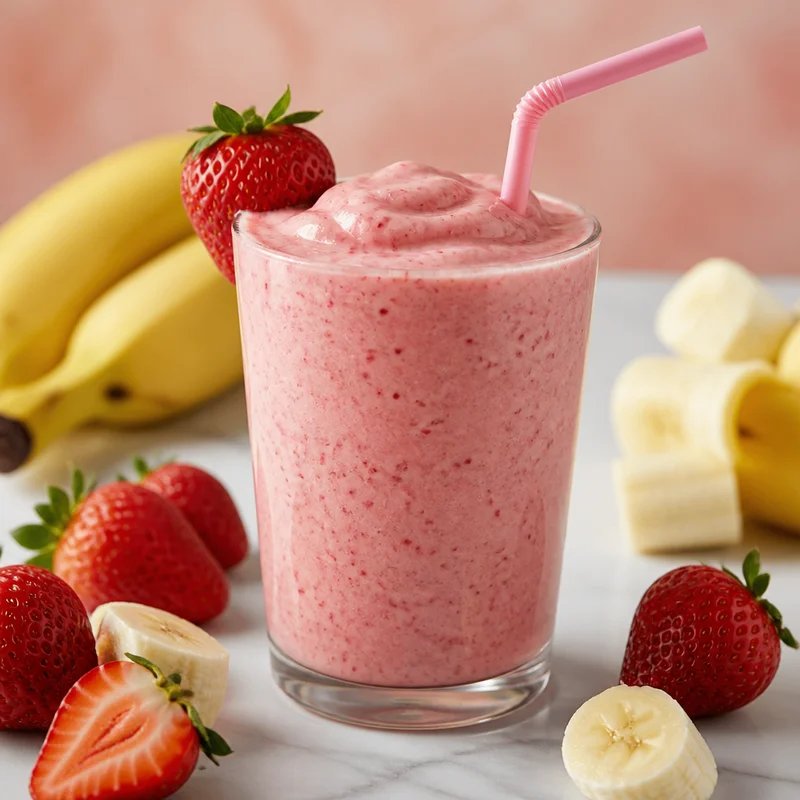 Thick Strawberry Banana Smoothie