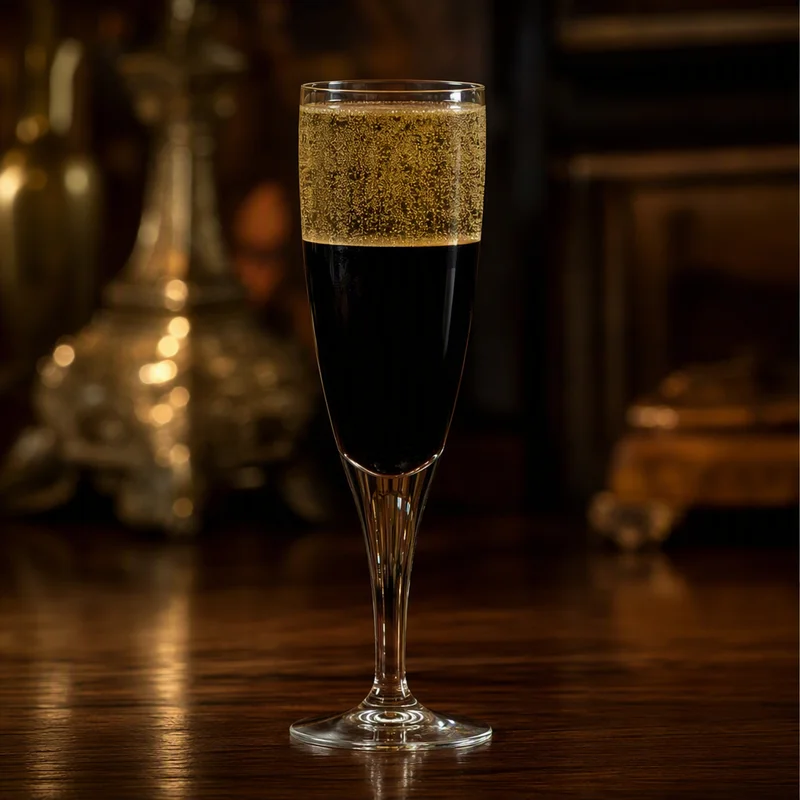Layered Black Velvet (Stout & Champagne)