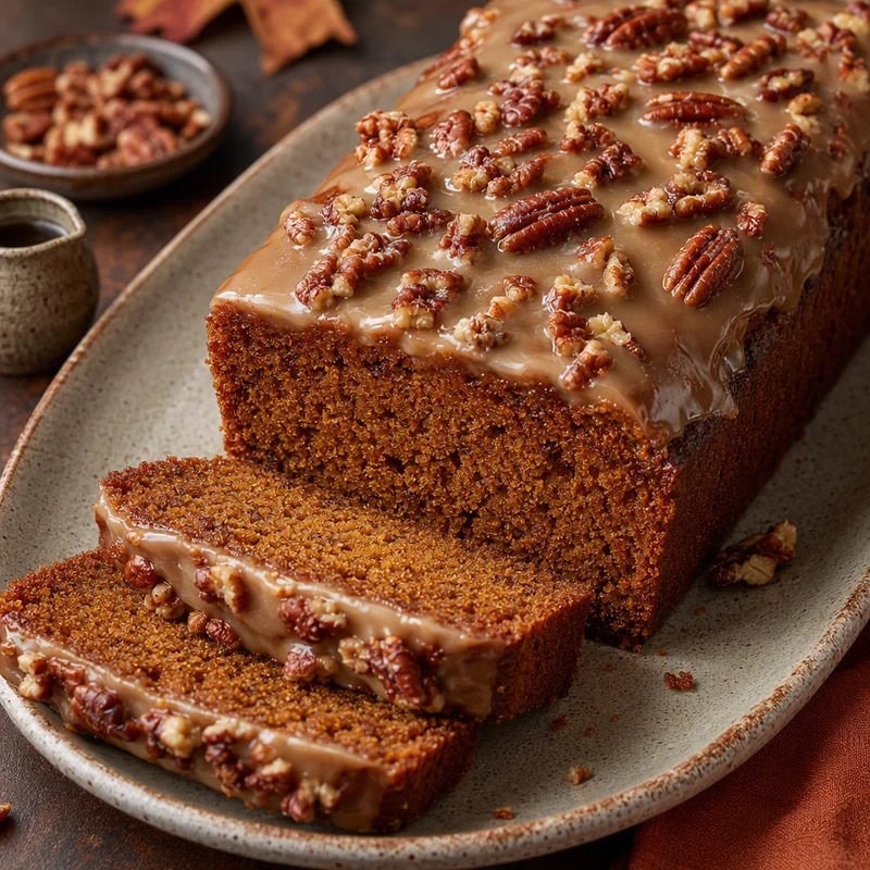 Roasted Sweet Potato Loaf with Maple–Brown Butter Glaze