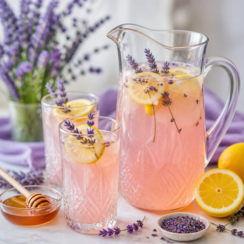 Lavender Lemonade with Honey-Lavender Syrup
