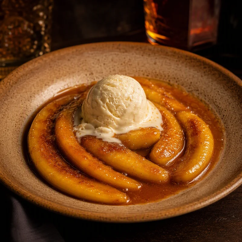 Bananas Foster with Dark Rum Caramel