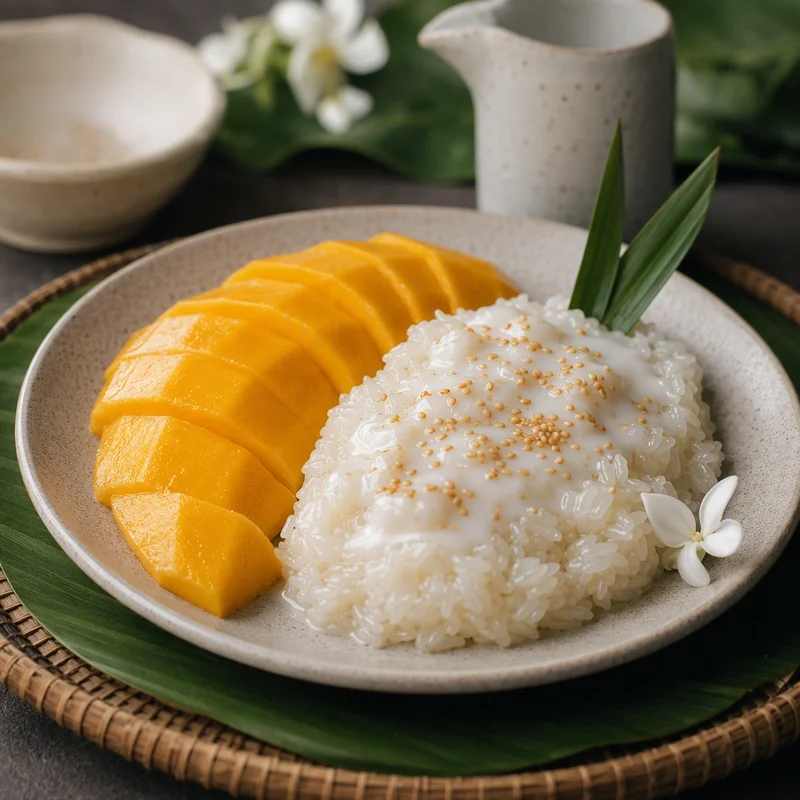 Mango Sticky Rice with Salted Coconut Cream & Toasted Sesame