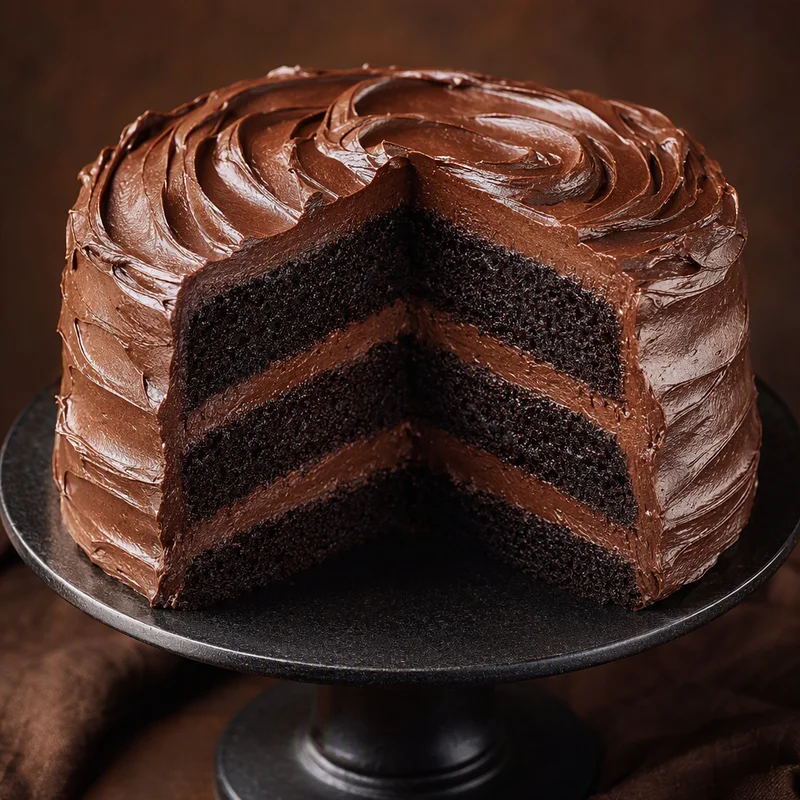 Old-School Chocolate Fudge Layer Cake with Whipped Fudge Frosting