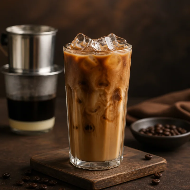 Vietnamese Iced Coffee with Sweetened Condensed Milk
