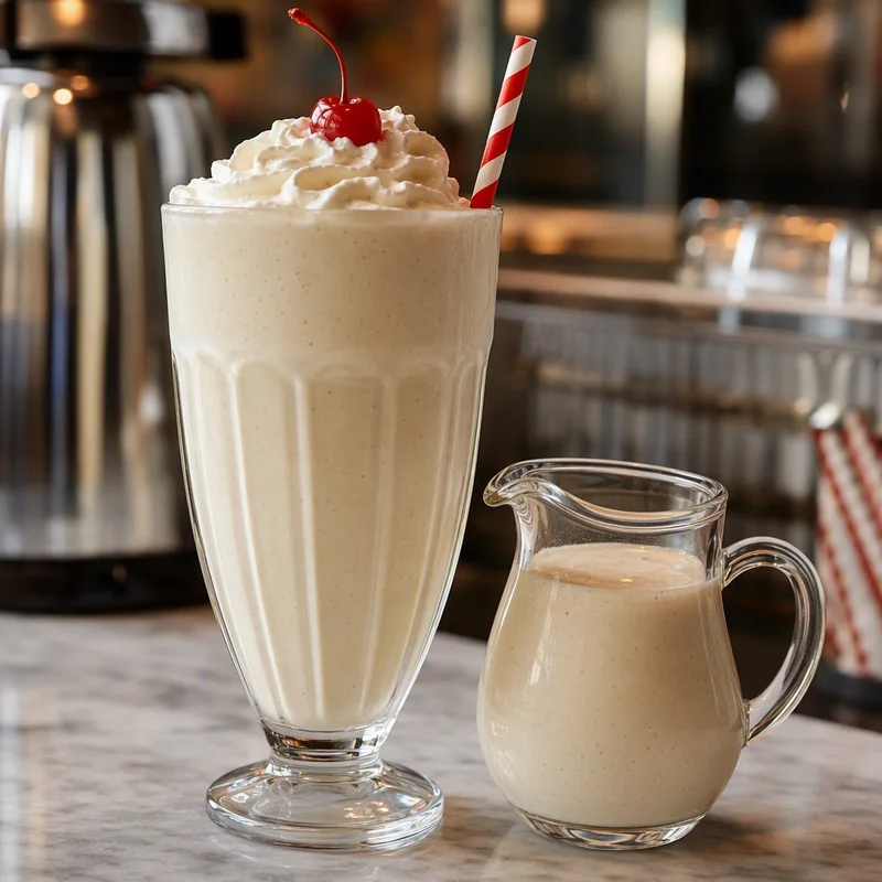 Thick Vanilla Malt Milkshake, Soda-Fountain Style