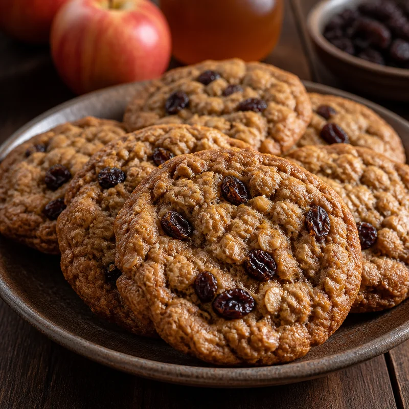 Chewy Oatmeal Raisin Cookies with Cider-Plumped Raisins