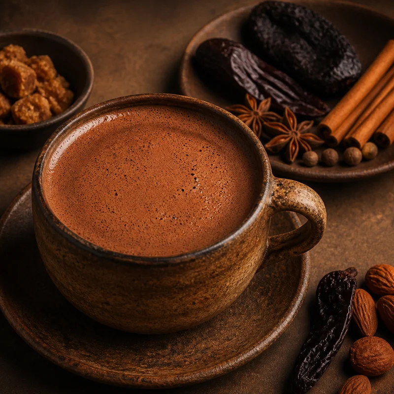 Frothy Spiced Drinking Chocolate with Ancho Chile & Canela