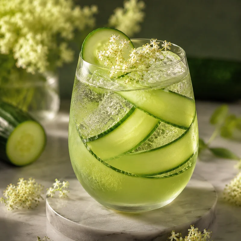 Cucumber Elderflower Spritz (Zero-Proof)