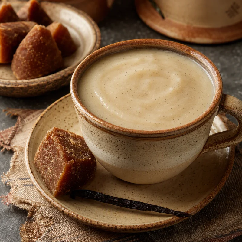 Toasted-Masa Vanilla Atole with Piloncillo