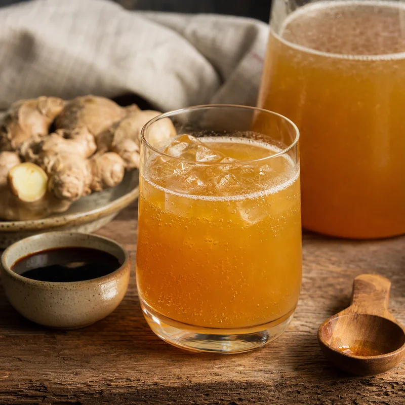 Fizzy Ginger-Bug Switchel (Haymaker's Punch)