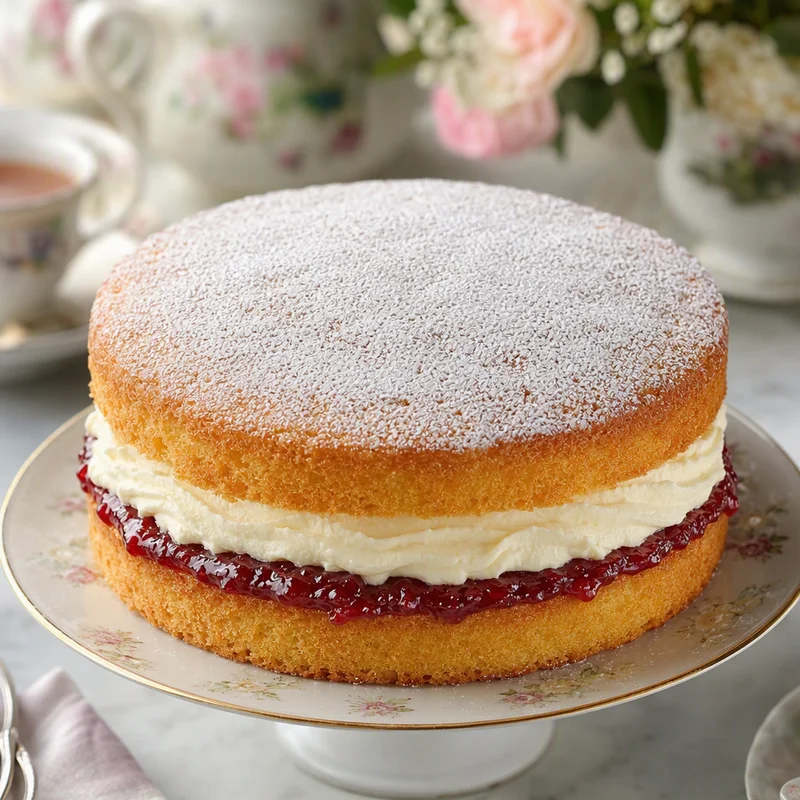 Classic Victoria Sponge with Raspberry Jam & Vanilla Cream
