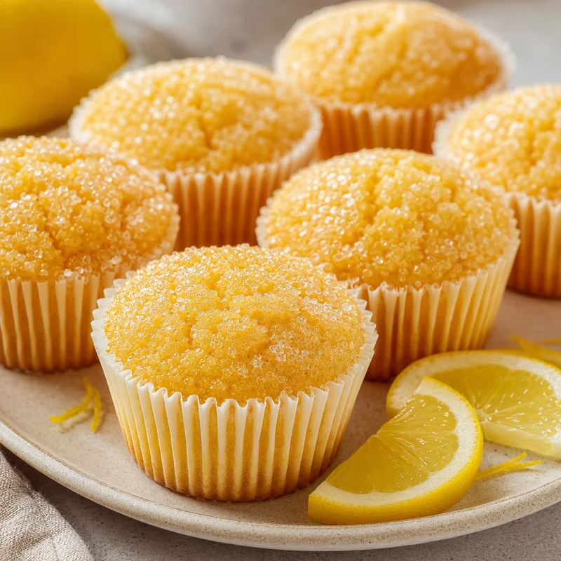 Lemon Drizzle Cupcakes with a Crackly Lemon-Sugar Crust