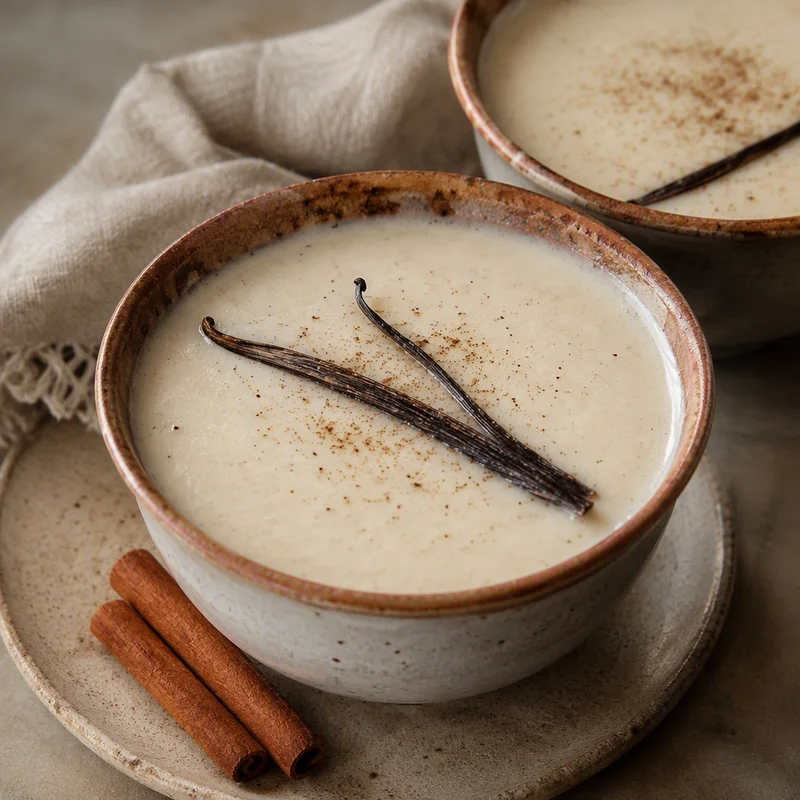 Vanilla Bean Atole Blanco with Fresh Masa and Canela Milk