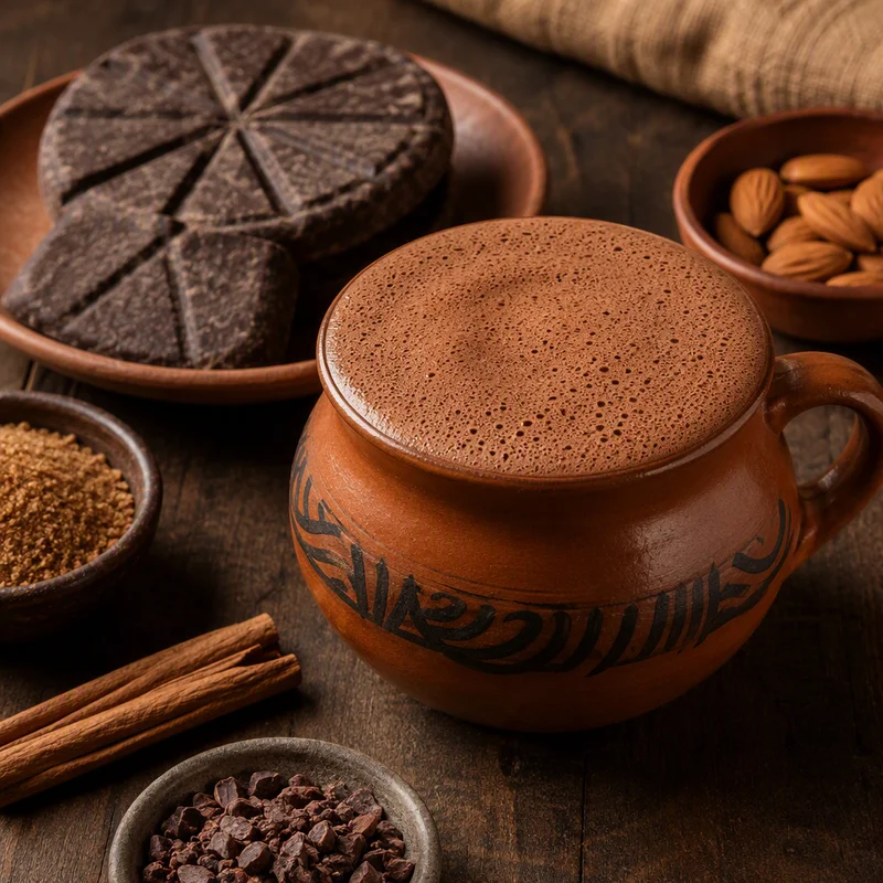 Oaxacan Chocolate de Agua with a Scratch Cacao-Almond Tablet