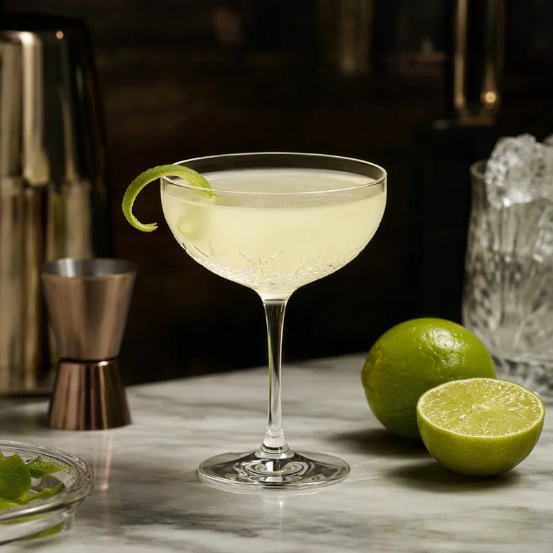 Bar-Style Gin Gimlet with Scratch Lime Cordial