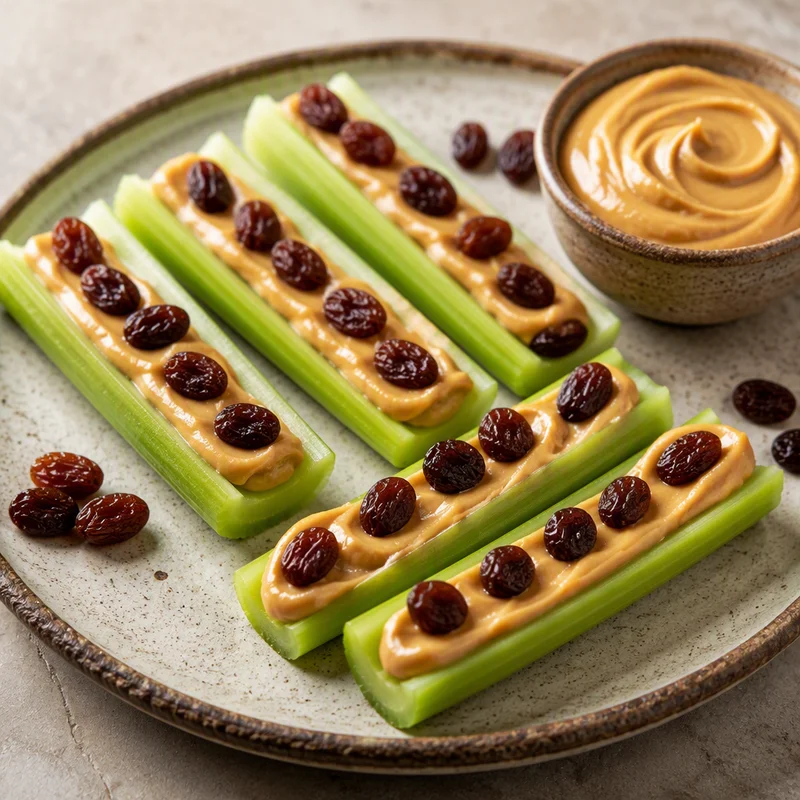 Ants on a Log, Upgraded: Ice-Crisped Celery with Whipped Honey Peanut Butter