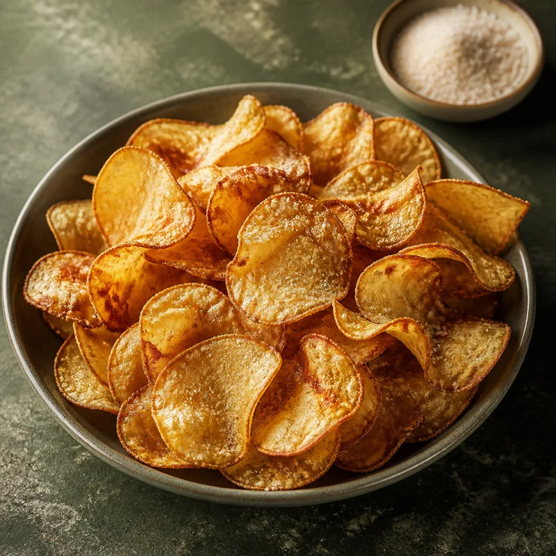 Kettle-Fried Salt & Vinegar Crisps with Homemade Vinegar Salt
