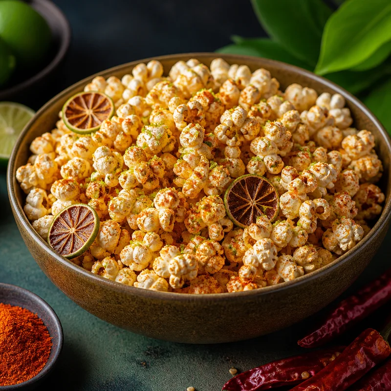 Chili-Lime Popcorn with Toasted Chile & Dried Lime Dust