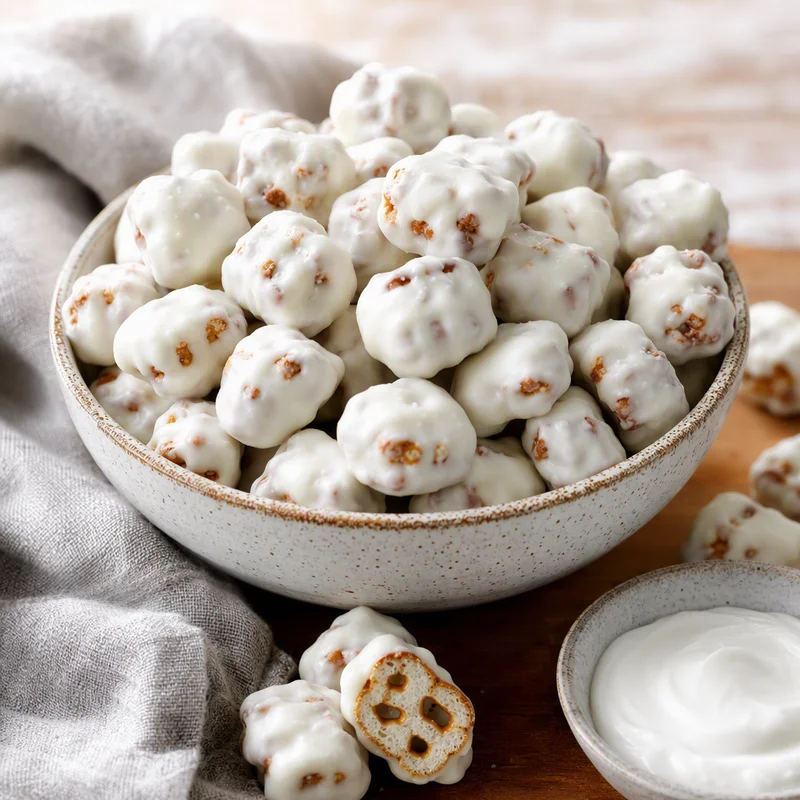 Jar-Ready Yogurt-Coated Pretzel Bites