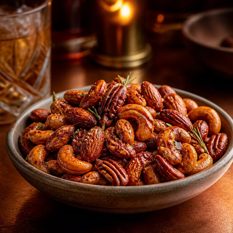 Warm Cocktail-Bar Spiced Mixed Nuts