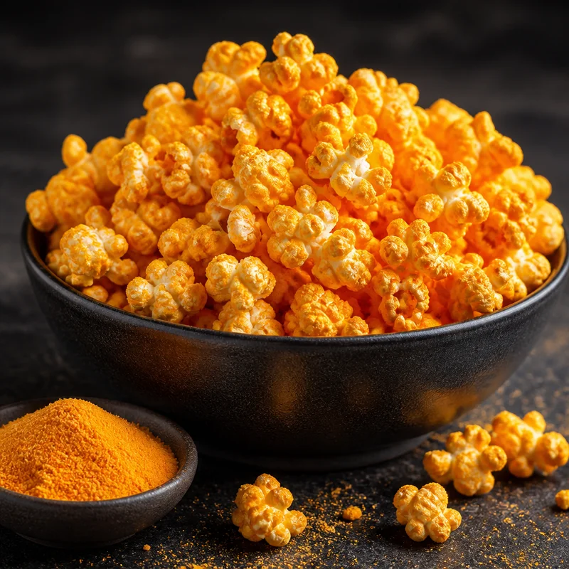 Sharp Cheddar Popcorn with Homemade Cheese Powder