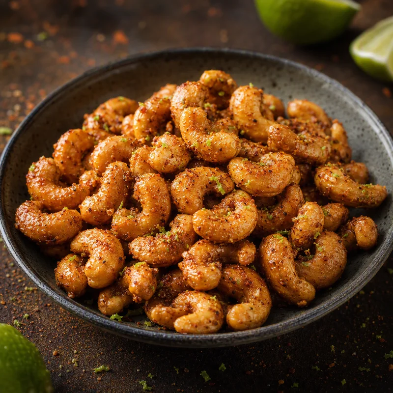 Crackly Chili-Lime Cashews with Toasted Chile Salt