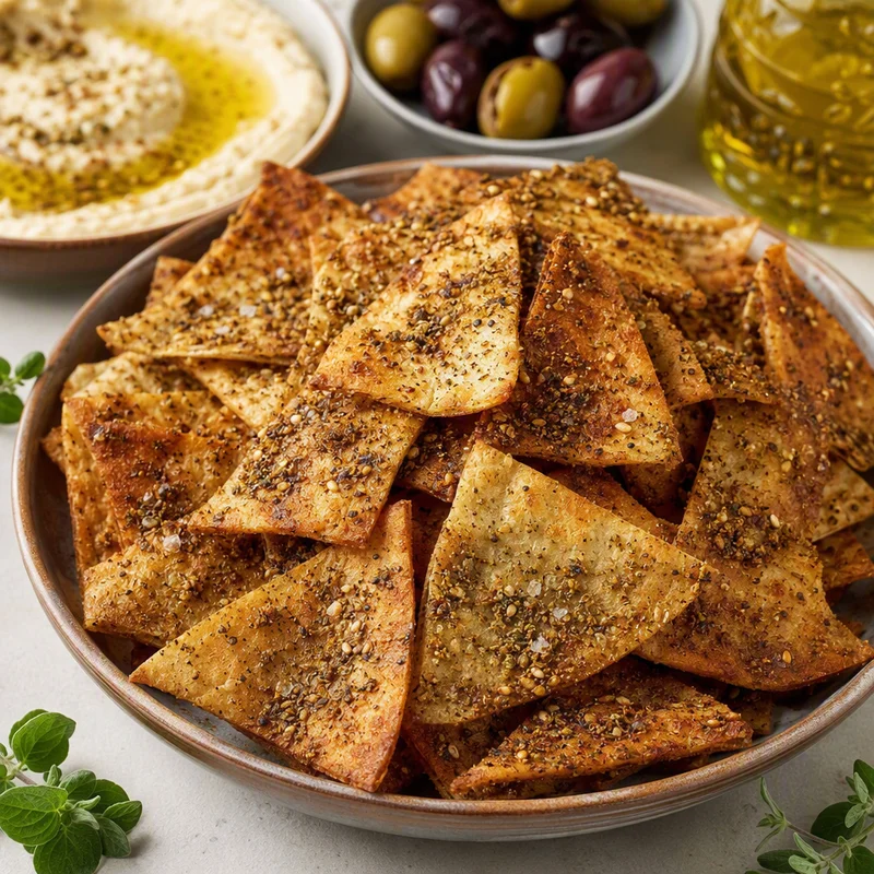 Shatter-Crisp Za'atar Baked Pita Chips
