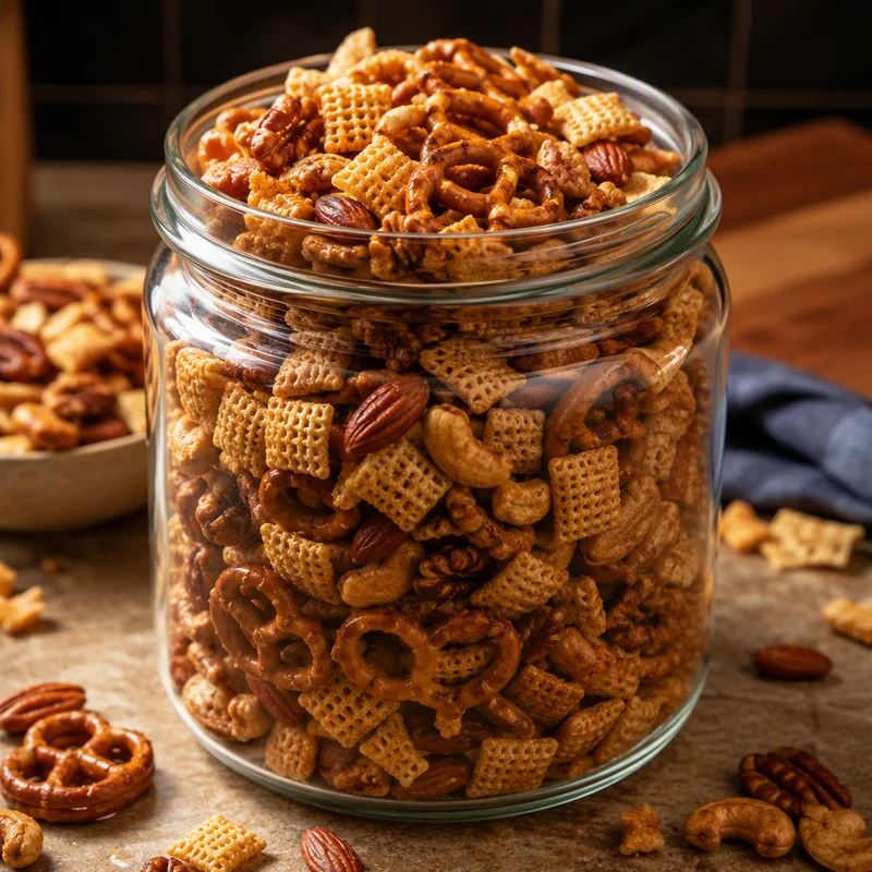 Slow-Baked Buttery Party Snack Mix