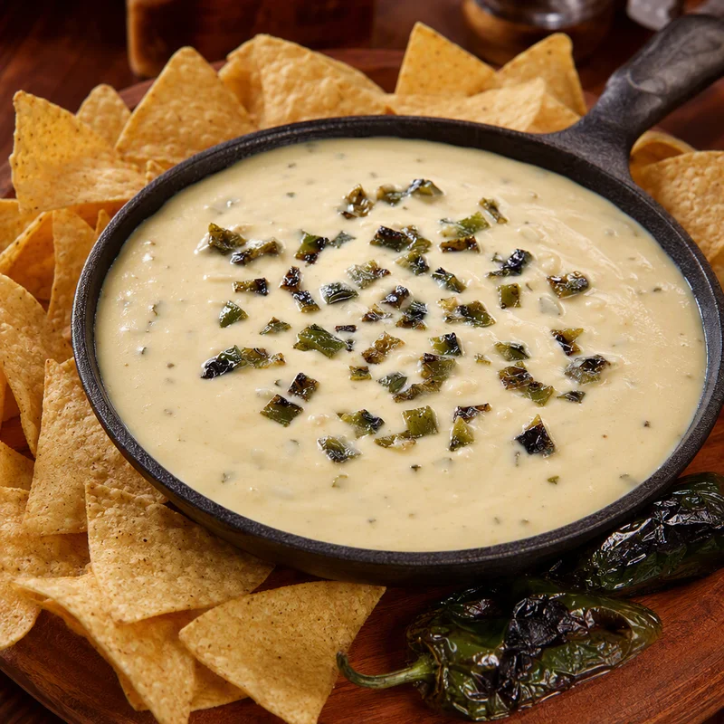 Skillet Queso Blanco with Roasted Poblano
