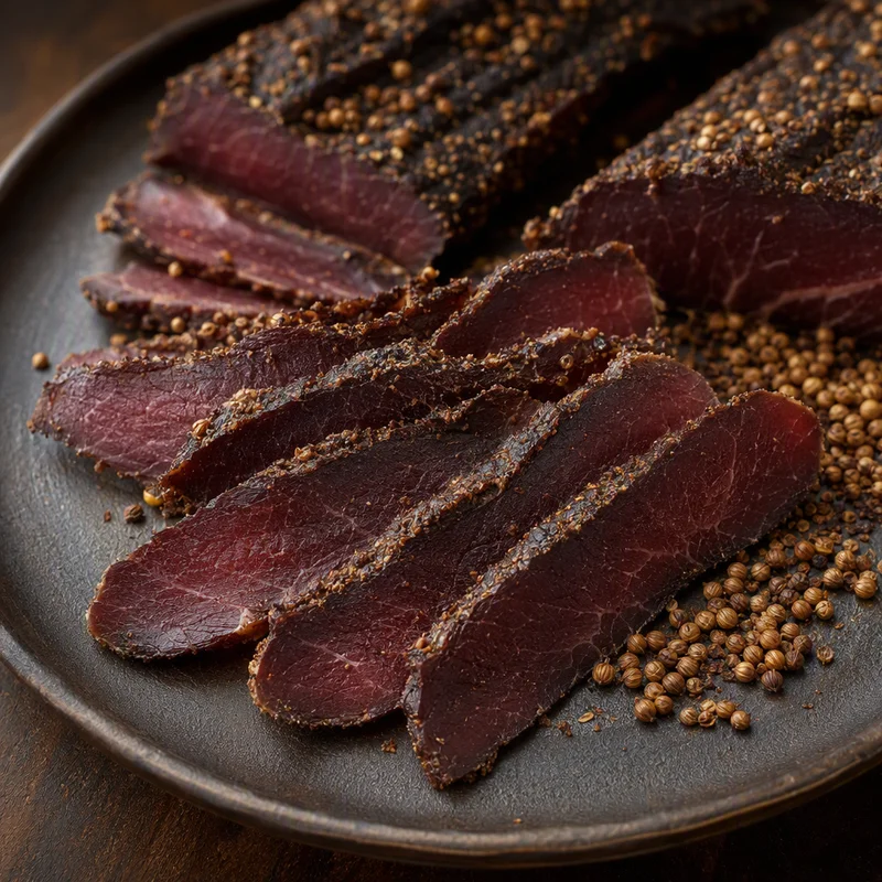 Home-Dried Beef Biltong with Toasted Coriander