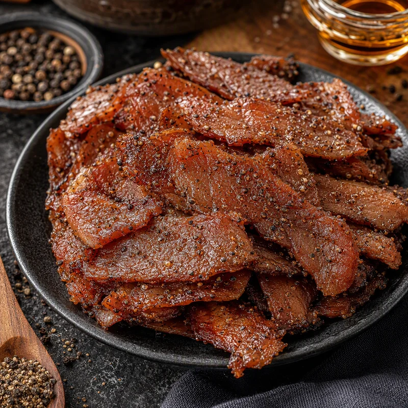Black Pepper–Maple Turkey Jerky