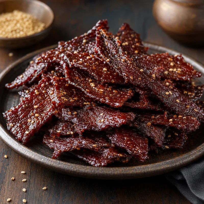 Sticky Teriyaki Beef Jerky (Oven or Dehydrator)
