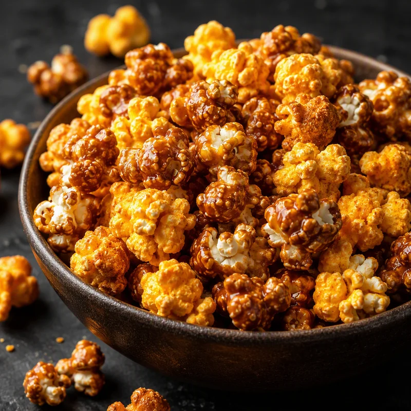Chicago-Style Popcorn Mix: Caramel Crunch + Sharp Cheddar