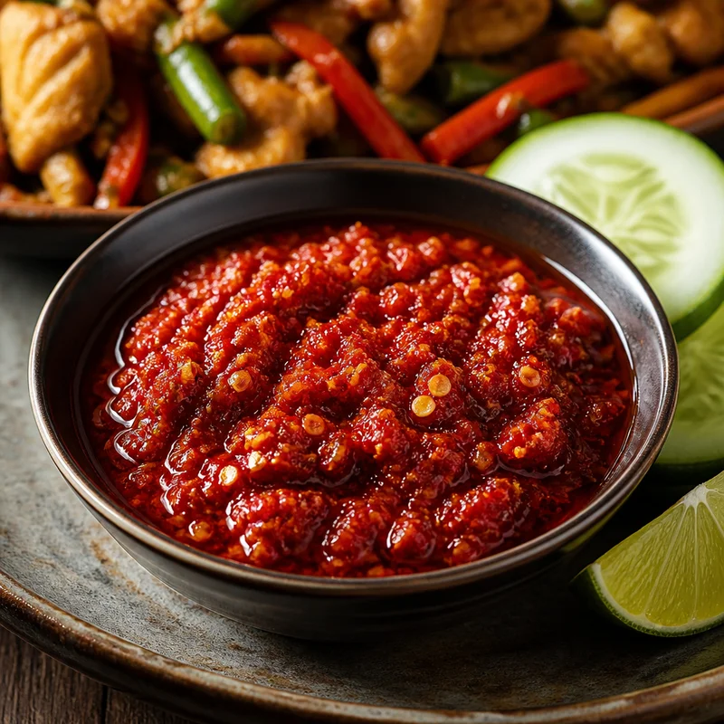 Coarse-Ground Sambal Oelek (Fresh Red Chile Paste)