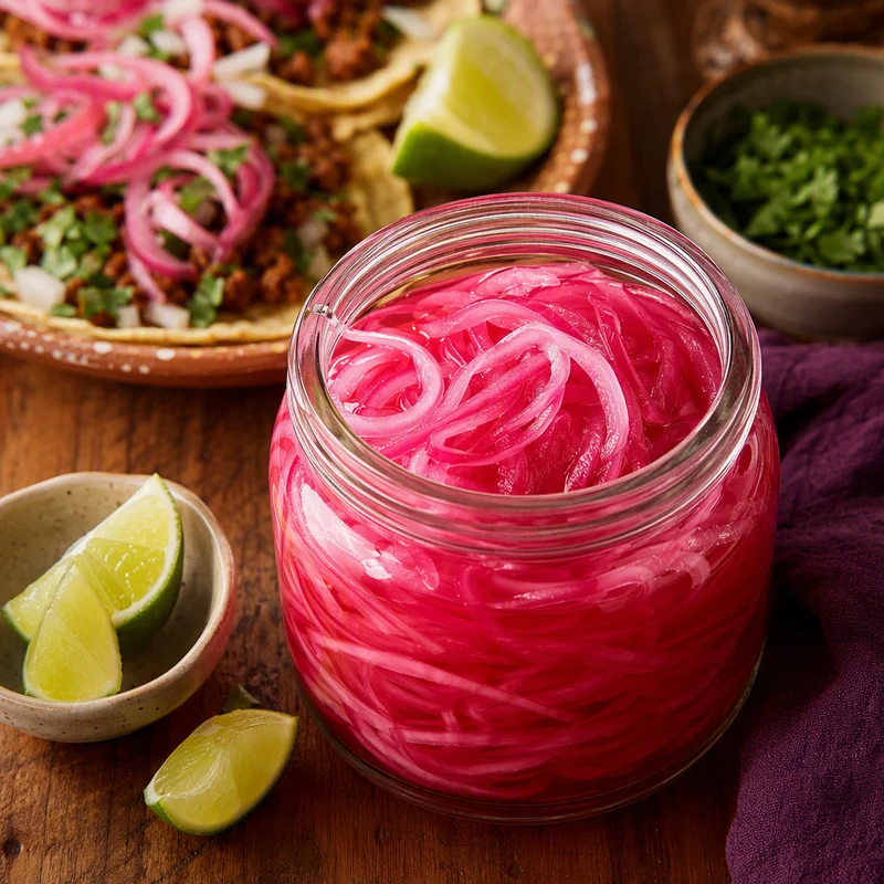 Bright Pink Quick-Pickled Red Onions (Taqueria Style)