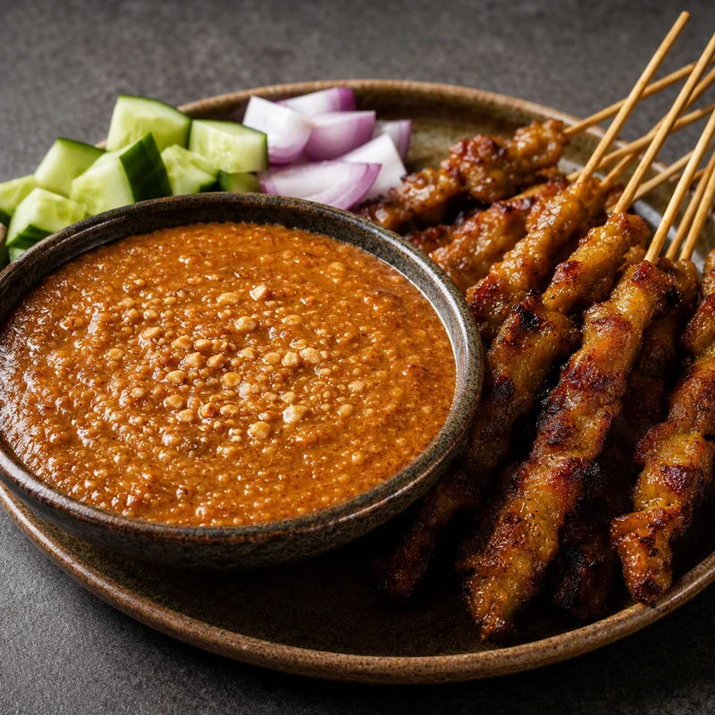 Peanut Satay Sauce with Tamarind and Toasted Peanuts