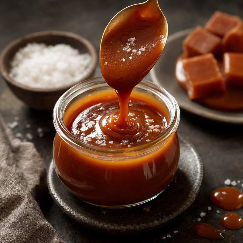 Deep Amber Salted Caramel Sauce