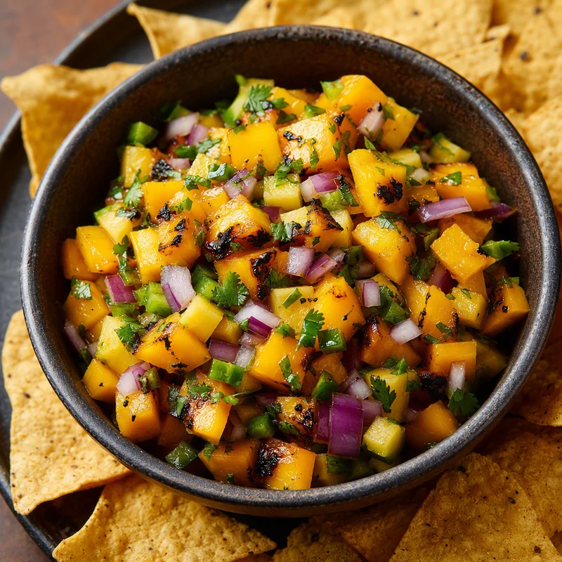 Charred-Chile Mango Salsa