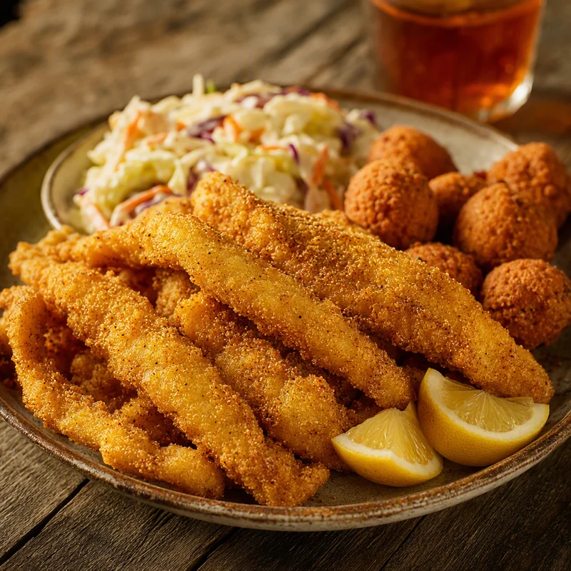 Cornmeal-Crusted Buttermilk Fried Catfish