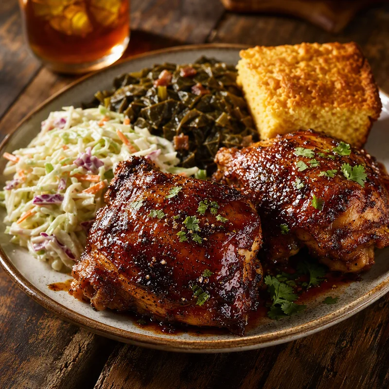 Air Fryer Smoky Brown Sugar BBQ Chicken Thighs