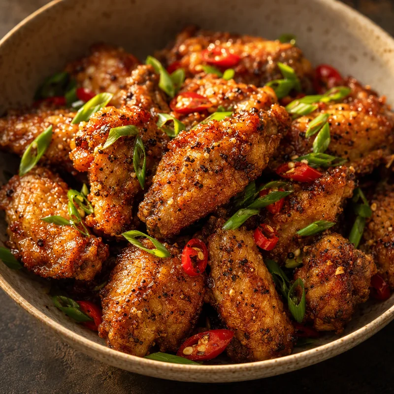 Air Fryer Salt and Pepper Chicken Wings