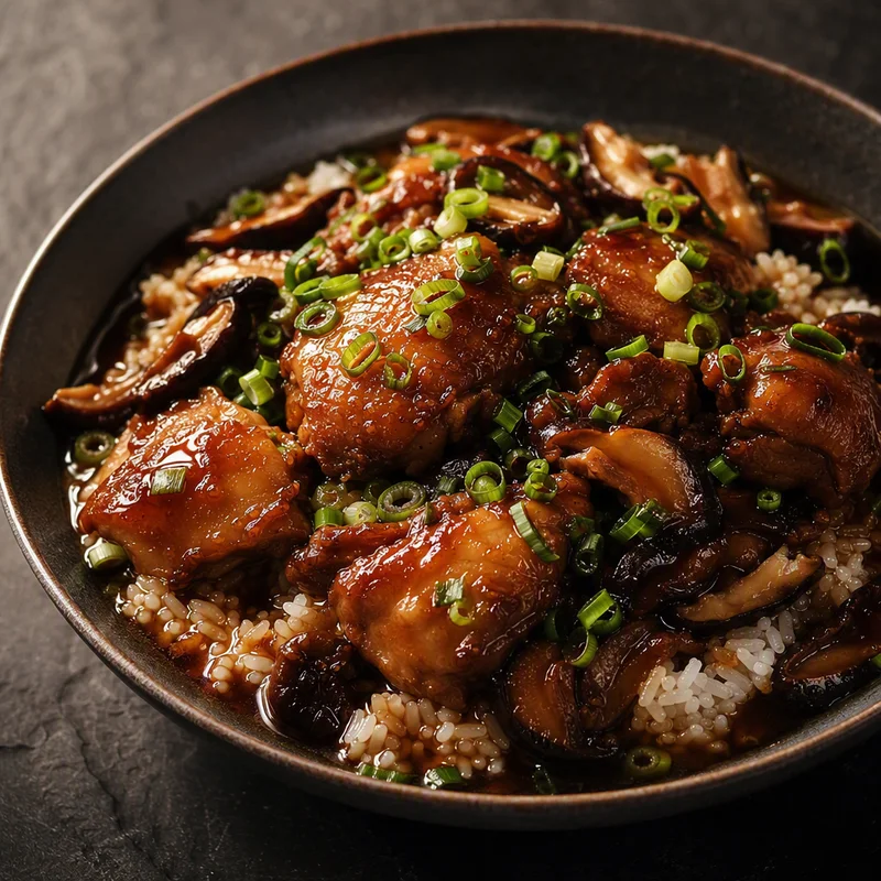 Pressure Cooker Soy-Ginger Chicken with Shiitake