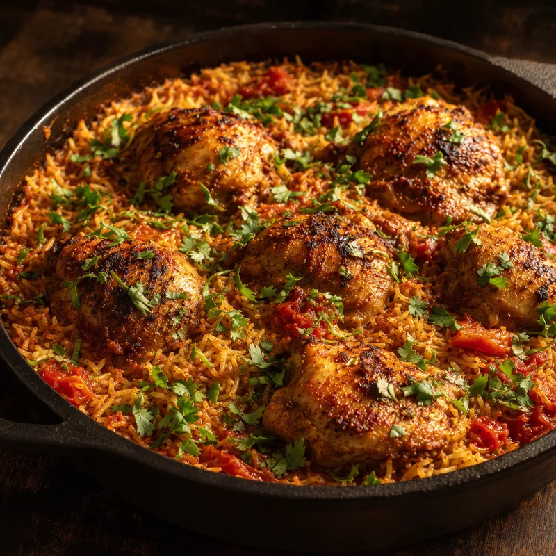 One-Dish Chicken Tikka Rice Bake