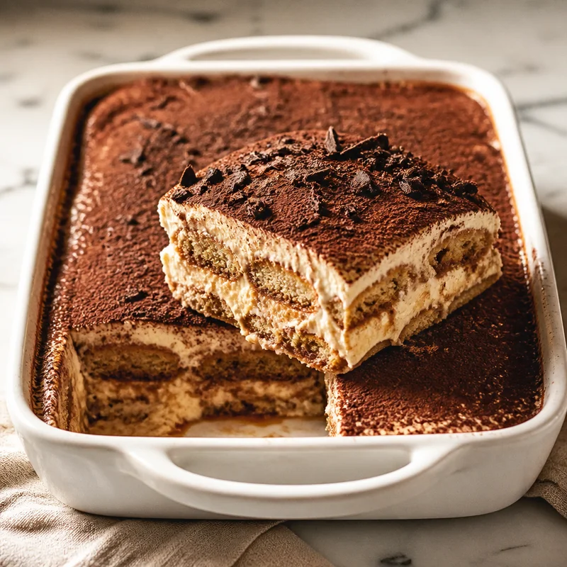 Chicory Coffee Pan Tiramisu with Cooked Mascarpone Cream