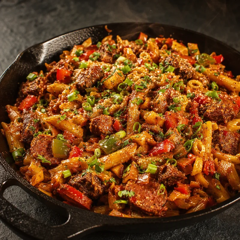 One-Skillet Cajun Jambalaya Pasta