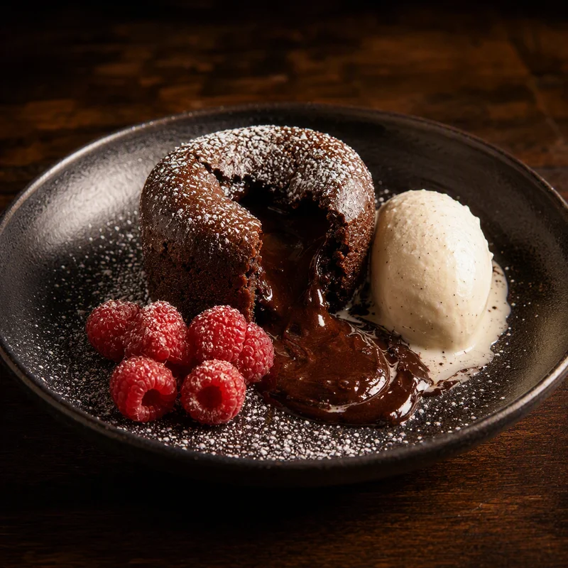 Warm Flourless Chocolate Lava Cakes