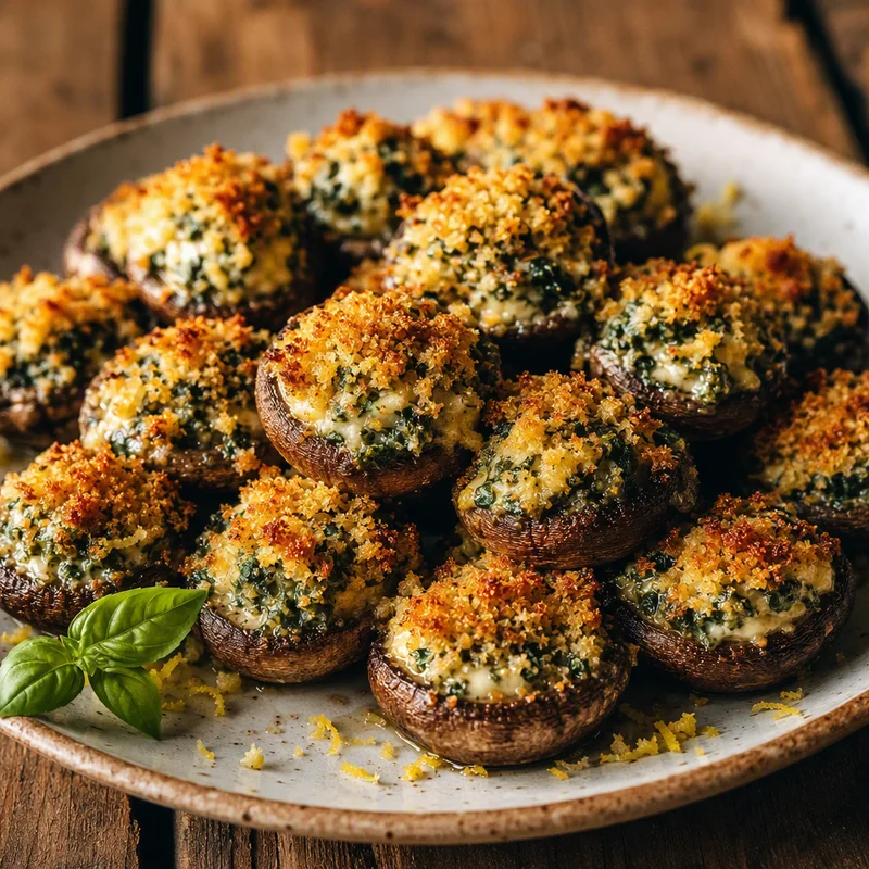 Spinach & Cream Cheese Stuffed Mushrooms