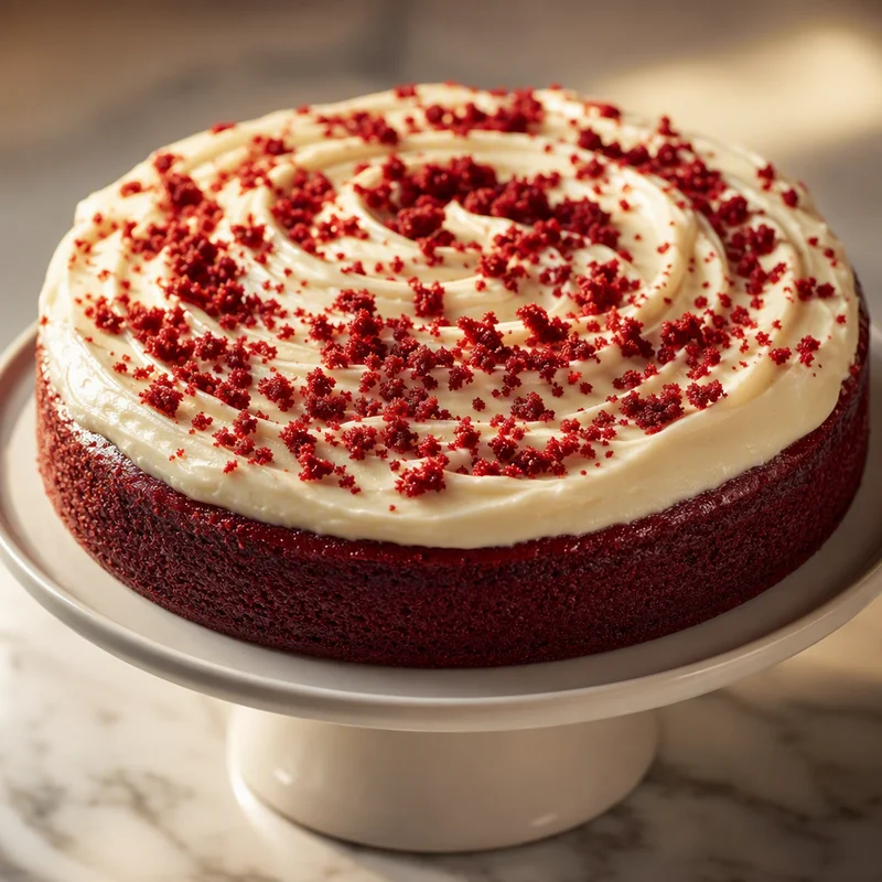 Single-Pan Red Velvet Cheesecake with Cream Cheese Frosting