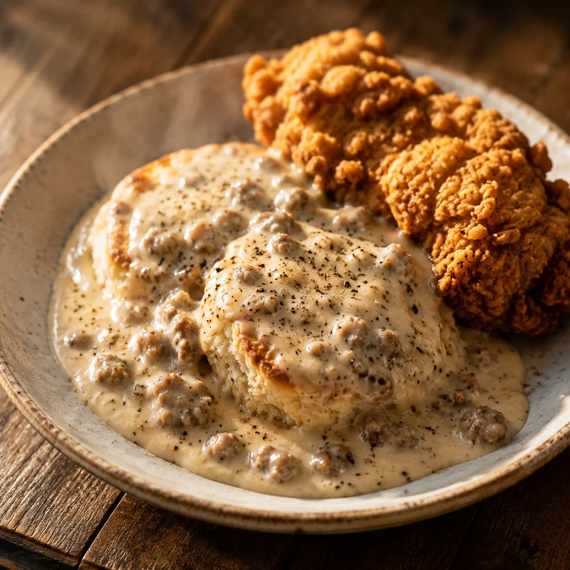 Black Pepper Sausage Country Gravy