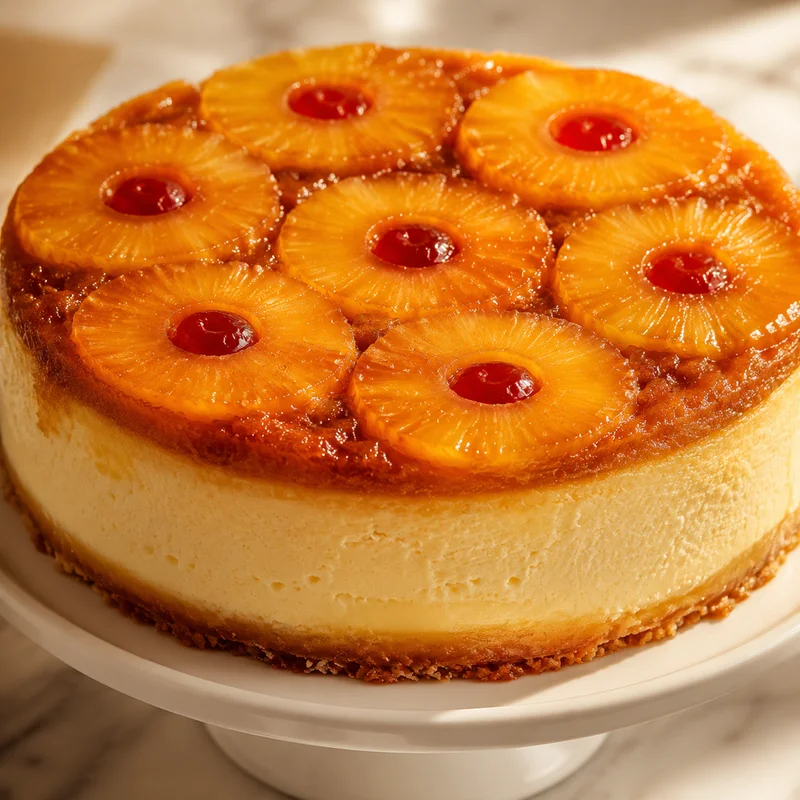 Pineapple Upside-Down Cheesecake